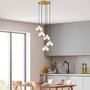 Opviq Yildo - M-7007 Lámpara de araña de metal blanca ajustable